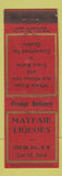 Matchbook Cover - Mayfair Liquors
