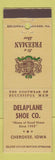 Matchbook Cover - Freeman Men's Shoes Delaplane Cherokee IA