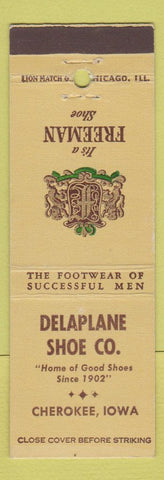 Matchbook Cover - Freeman Men's Shoes Delaplane Cherokee IA