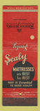 Matchbook Cover - Sealy Mattresses Adams Hotel Denver Colorado
