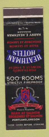Matchbook Cover - Heathman Hotels Portland OR