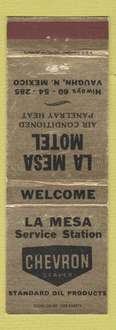 Matchbook Cover - Chevron oil gas La Mesa Motel Vaughn NM WEAR