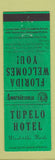 Matchbook Cover - Tupelo Hotel Wewahitchka FL Perkins Americana