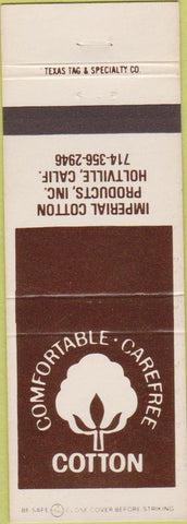 Matchbook Cover - Imperial Cotton Holtville CA