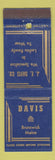 Matchbook Cover - Davis Women's Clothes Brunswick ME