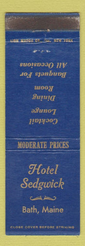 Matchbook Cover - Hotel Sedgwick Bath ME