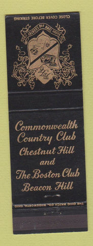 Matchbook Cover - Commonwealth Country Club Boston Club MA