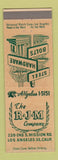 Matchbook Cover - RJM Company Steel Hardware Bolts Los Angeles CA
