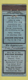 Matchbook Cover - Welton Buffet Denver Colorado WEAR