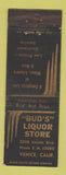 Matchbook Cover - Bud's Liquor Store Venice CA WEAR