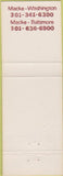 Matchbook Cover - The Macke Company Baltimore MD?