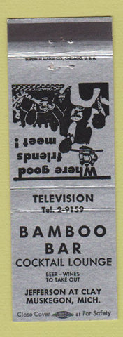 Matchbook Cover - Bamboo Bar Muskegon MI