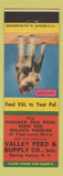 Matchbook Cover - Valley Feed and Supply Spring Valley NY Schnauzer