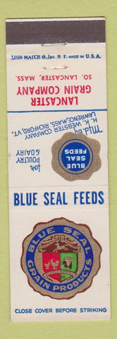 Matchbook Cover - Blue Seal Feeds Lancaster Grain South Lancaster MA