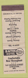 Matchbook Cover - Bates Hotel Lewiston ME WEAR