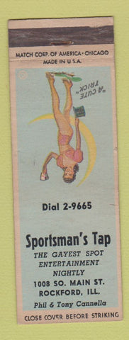 Matchbook Cover - Sportsman's Tap Rockford IL pinup