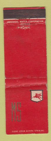 Matchbook Cover - Mobil oil gas monogram WEAR