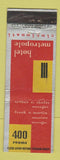 Matchbook Cover - Hotel Metropole Cincinnati OH