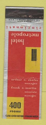 Matchbook Cover - Hotel Metropole Cincinnati OH