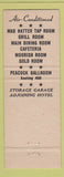 Matchbook Cover - Hotel Green Danbury CT