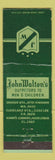 Matchbook Cover - John Walton's Men's Clothes Cleveland Heights OH Shaker