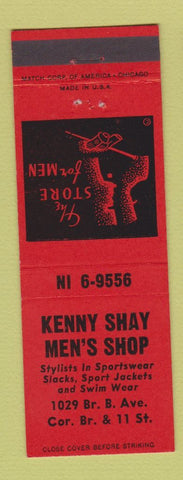 Matchbook Cover - Kenny Shay Men's Clothes