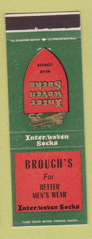 Matchbook Cover - Inter Woven Socks Brough's Men's Clothes