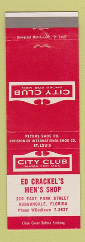 Matchbook Cover - City Club Men's Shoes Ed Crackel Auburndale FL