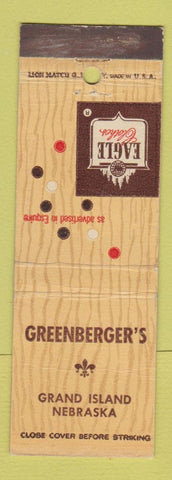 Matchbook Cover - Eagle Men's Clothes Greenberger's Grand Island NE