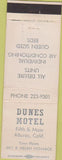 Matchbook Cover - Dunes Motel Alturas CA