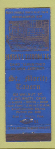 Matchbook Cover - St Moritz Tavern Cincinnati OH