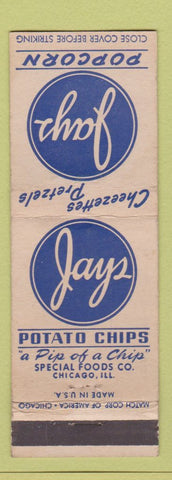 Matchbook Cover - Jays Popcorn Pretzels Chicago IL