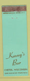 Matchbook Cover - Kenny's Bar Chetek WI WEAR