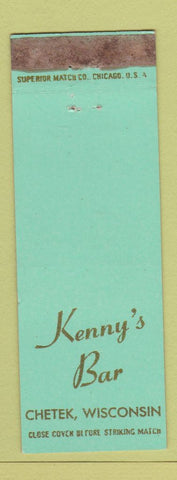 Matchbook Cover - Kenny's Bar Chetek WI WEAR