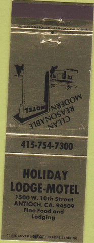 Matchbook Cover - Holiday Lodge Motel Antioch CA