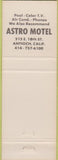 Matchbook Cover - Holiday Lodge Motel Antioch CA