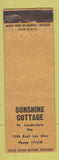 Matchbook Cover - Sunshine Cottage Fort Lauderdale FL