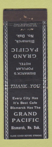 Matchbook Cover - Grand Pacific Cafe Bismarck ND WEAR