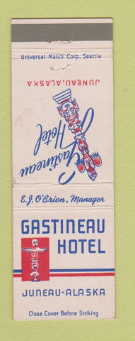 Matchbook Cover - Gastineau Hotel Juneau AK totem