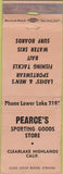 Matchbook Cover - Pearce's Sporting Goods Clearlake Highlands CA WEAR
