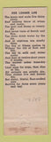 Matchbook Cover - Lancey House Pittsfield MA
