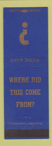 Matchbook Cover - Triangle Cleaners Juneau AK