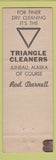 Matchbook Cover - Triangle Cleaners Juneau AK