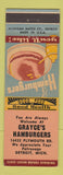 Matchbook Cover - Grayce's Hamburgers Detroit MI