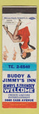 Matchbook Cover - Buddy & Jimmy's Inn pinup