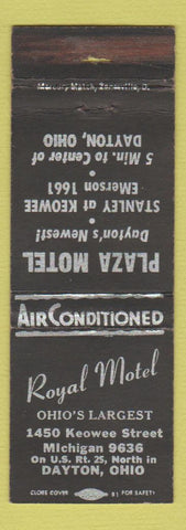 Matchbook Cover - Royal Motel Dayton OH Plaza Motel