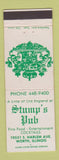 Matchbook Cover - Stump's Pub Worth IL