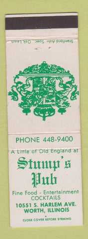 Matchbook Cover - Stump's Pub Worth IL