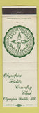 Matchbook Cover - Olympia Fields Country Club IL
