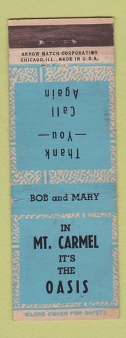 Matchbook Cover - The Oasis Mount Carmel ARROW